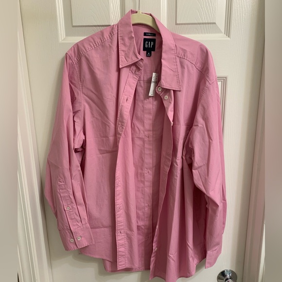 Pink Gap Organic Big Cotton Shirt - Picture 2 of 5